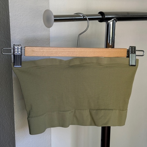 Free People Ribbed Bralette Sage Green - Picture 2 of 3